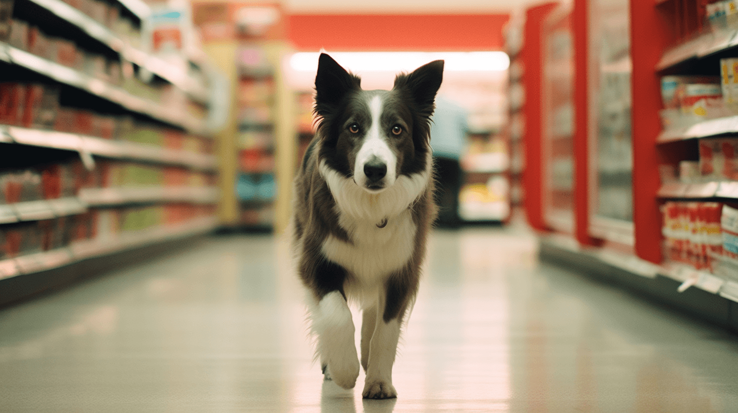 dog in a target store