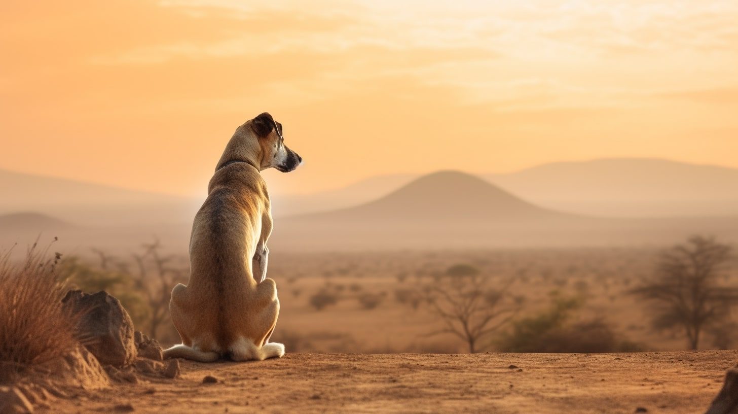 a dog at africa
